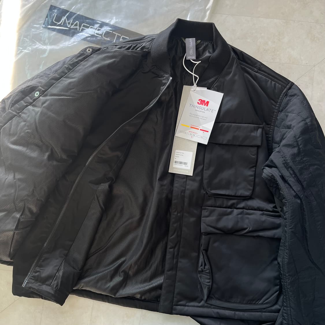 새상품)언어펙티드 패디드 레이어드 플라이트 자켓 블랙 상품이미지4