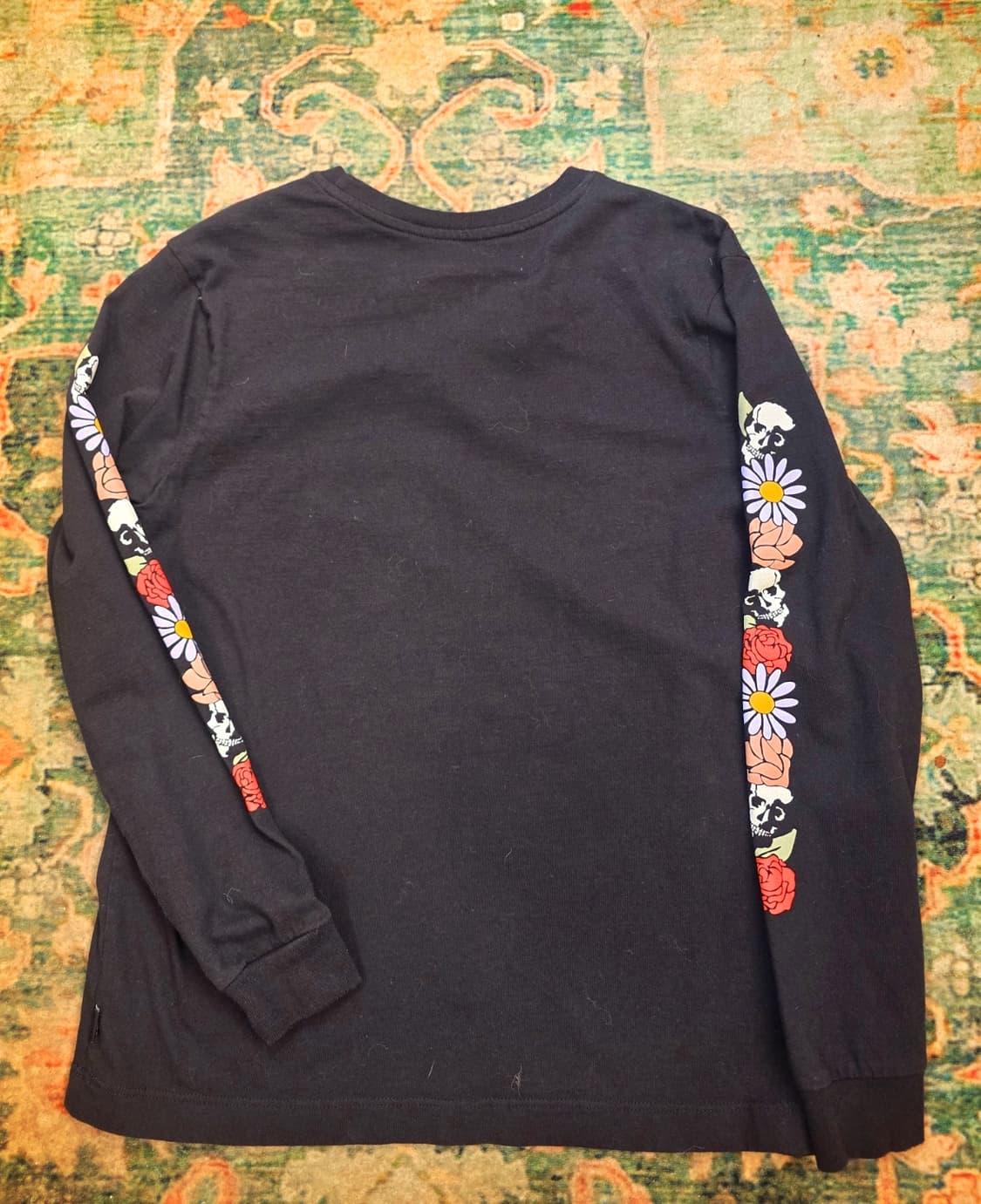 반스 Vans Floral Skull 반스 플로럴 스컬 긴팔티셔츠 상품이미지3