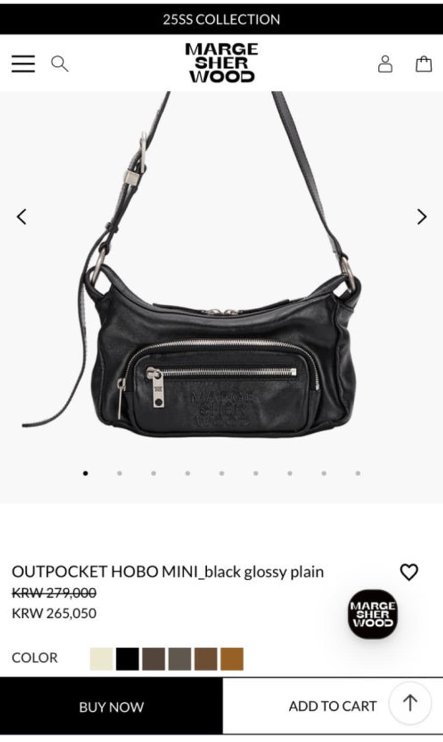 마지셔우드 아웃포켓 호보백 상품이미지2