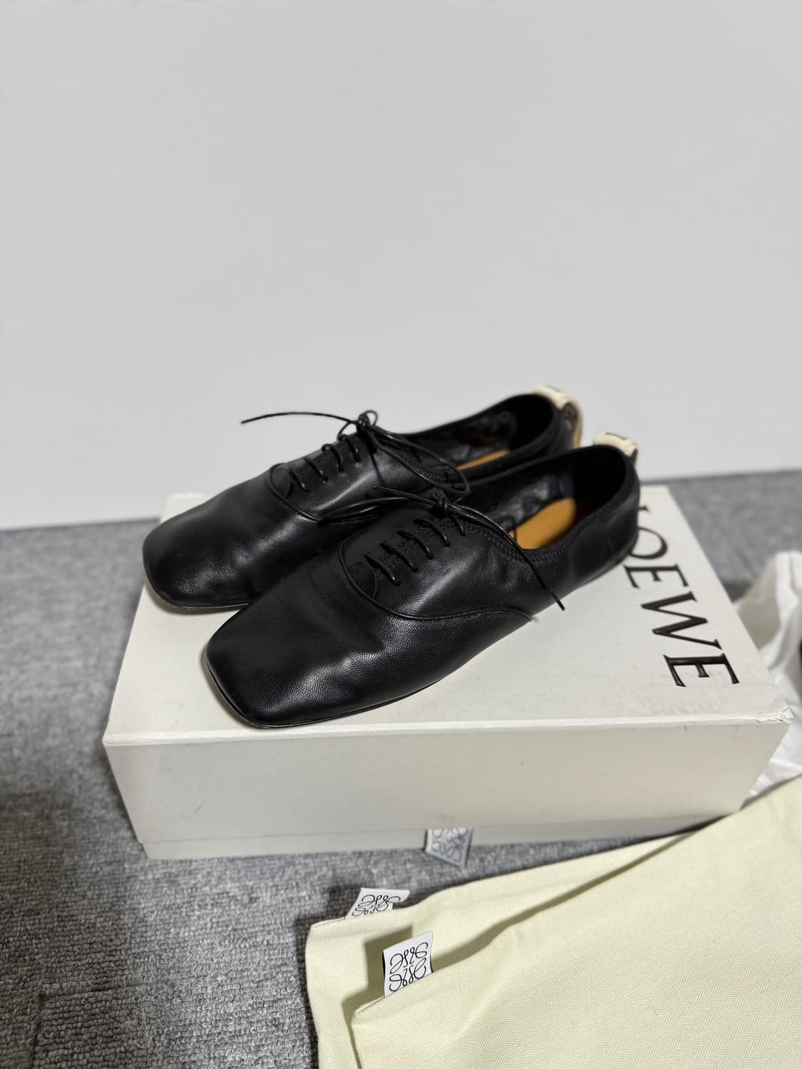 로에베 소프트 더비 슈즈 블랙 250 풀박스 상품이미지2