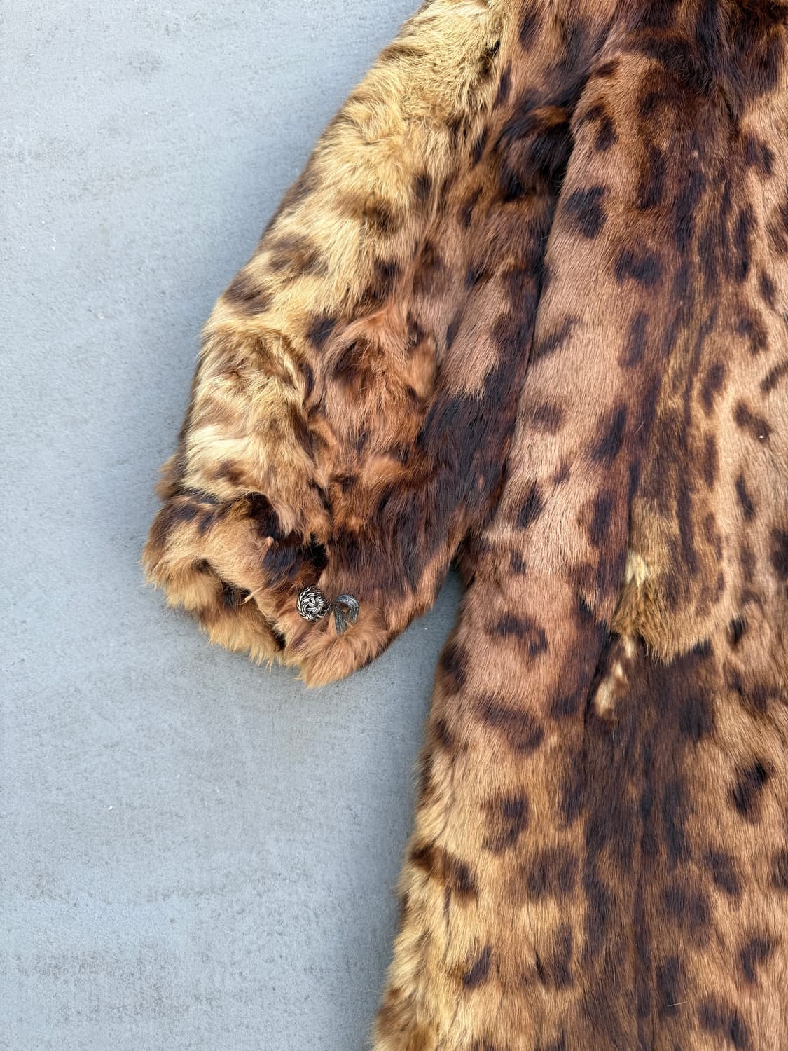 빈티지 레오파드 리얼 퍼 코트 상품이미지5