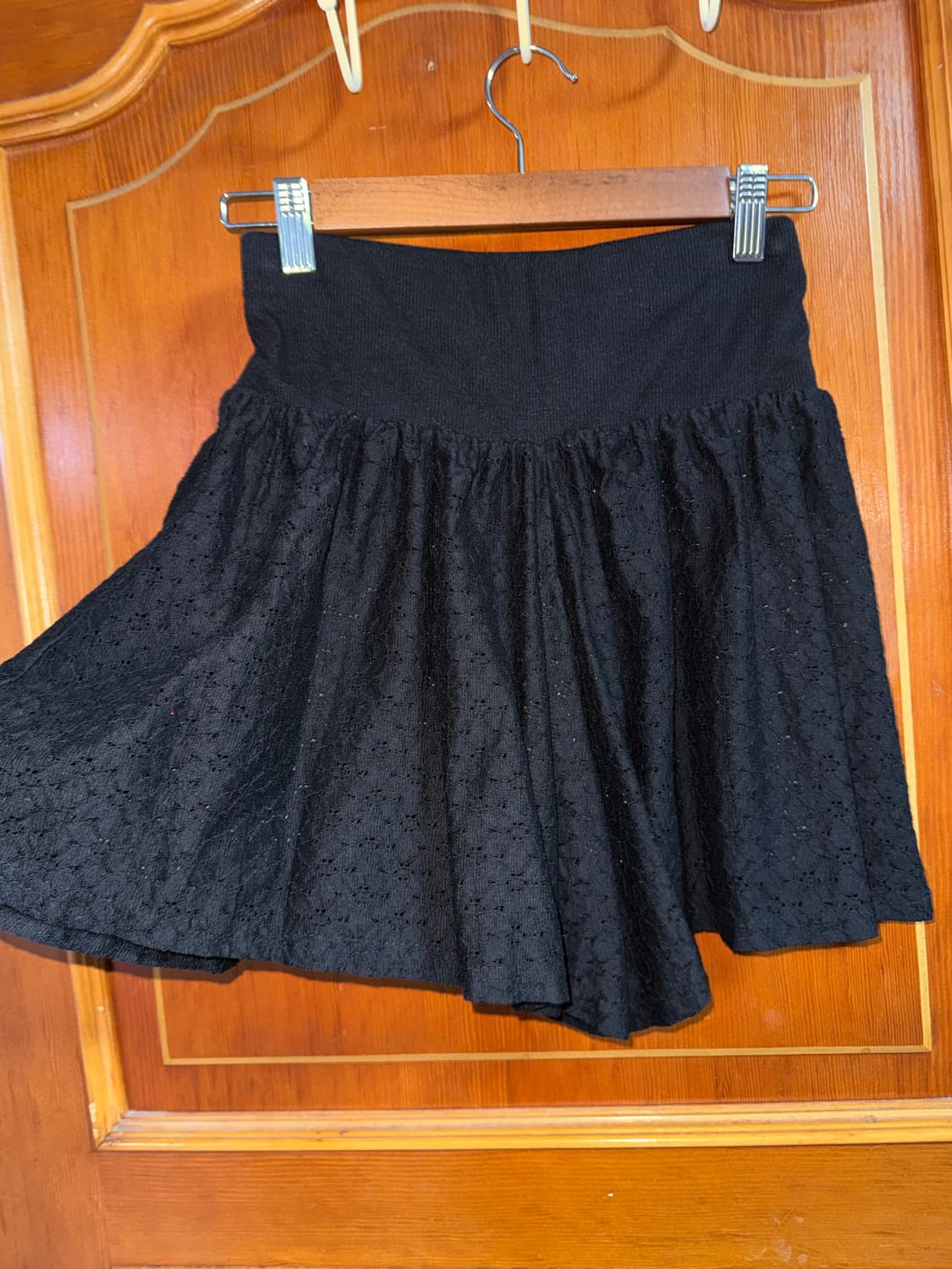 블랙 레이스 큐롯 팬츠 (스커트 팬츠) 상품이미지5