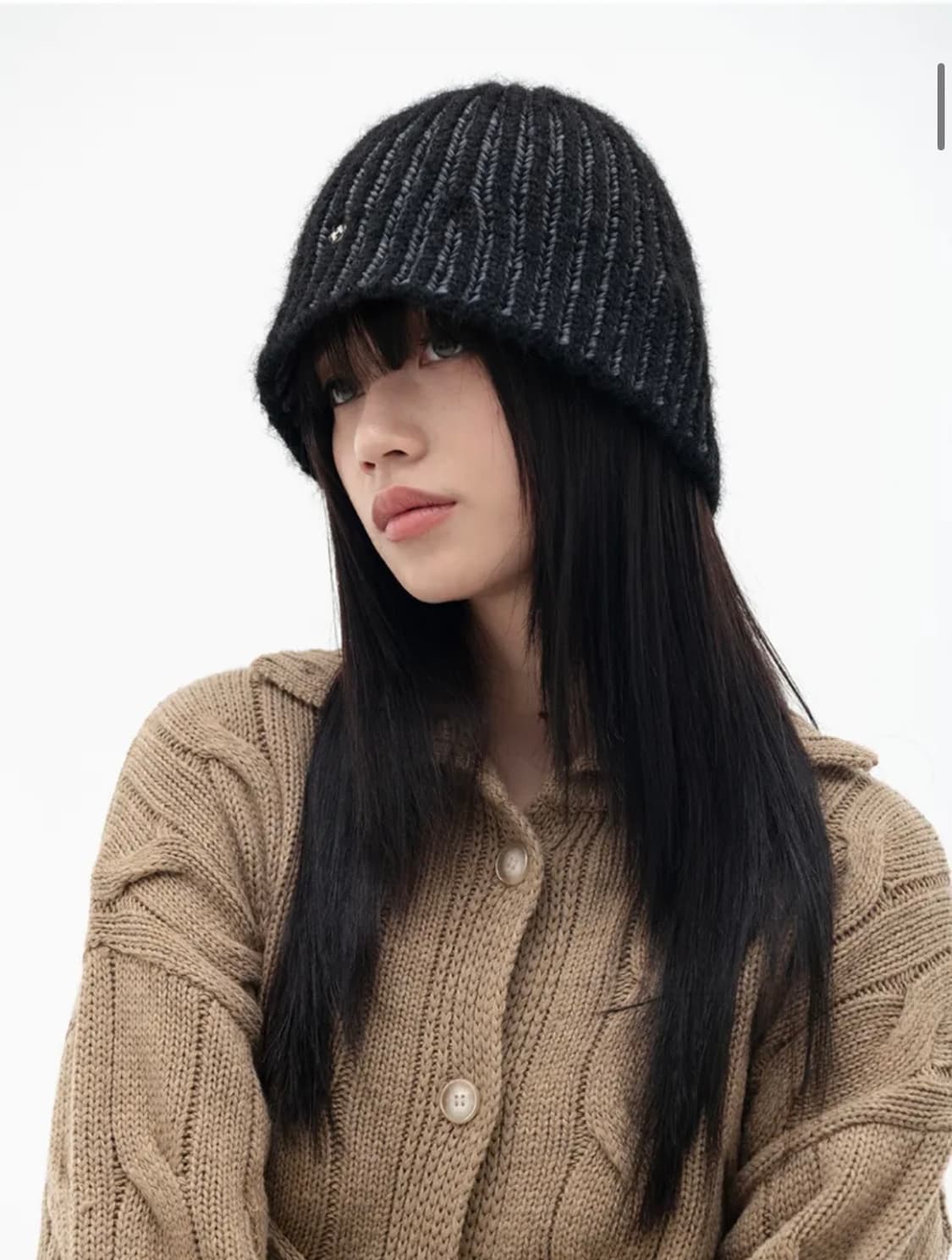 하이스쿨디스코 울 뱃지 니트 버킷햇 상품이미지2