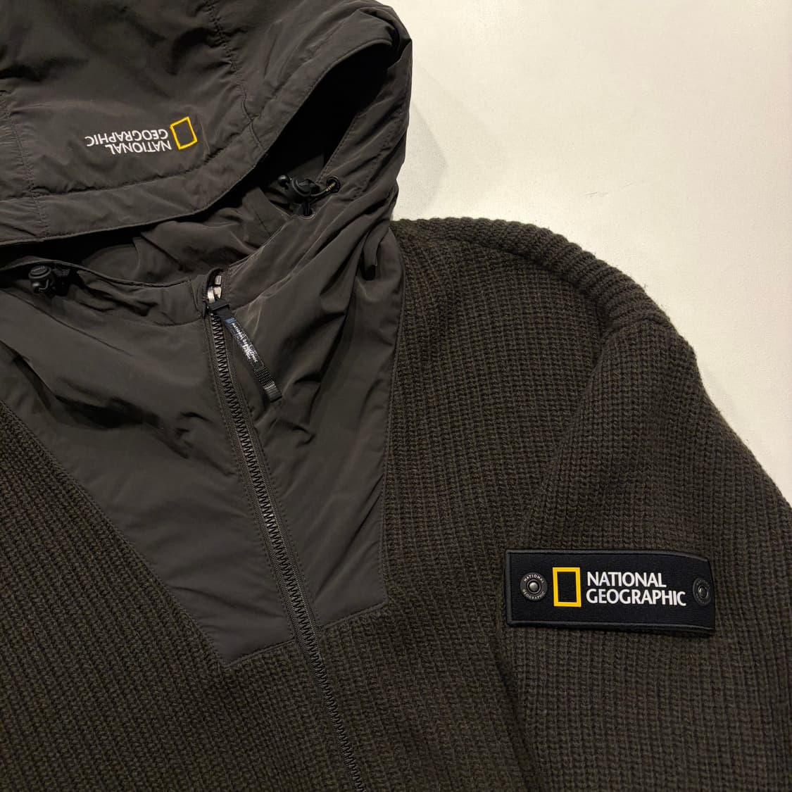 [110] 내셔널지오그래픽 니트 후드 집업 가디건 D37 상품이미지3