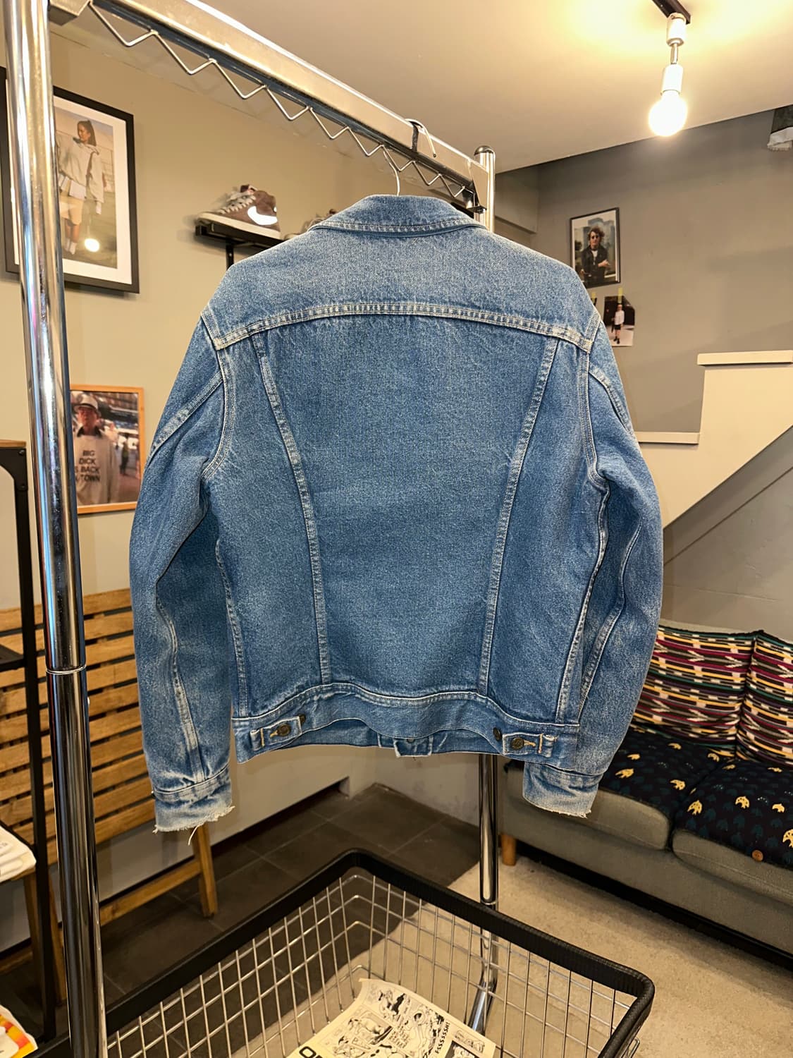 90’s Lee Rider denim blanket trucker JK 상품이미지9