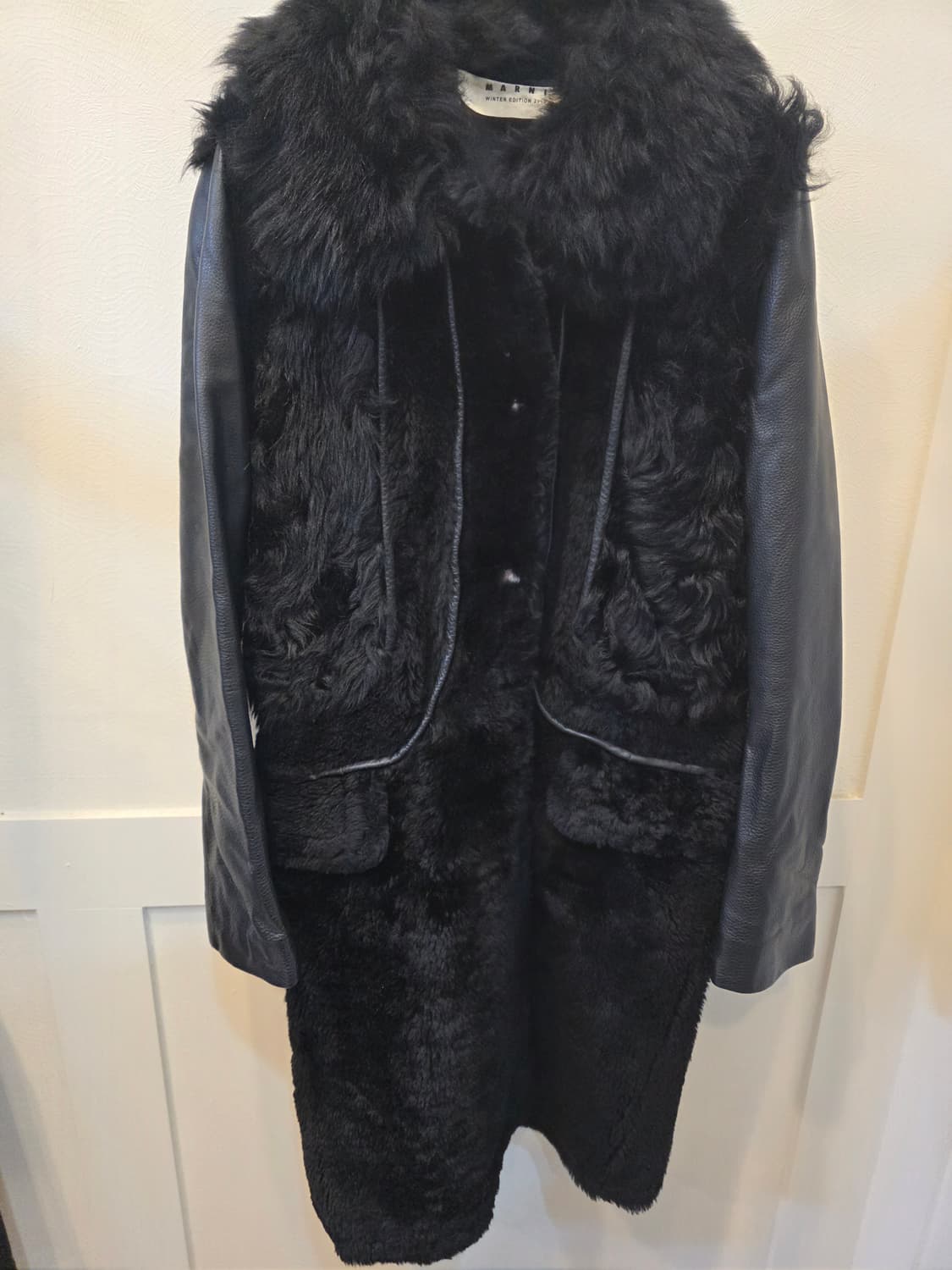 마르니 블랙 레더퍼 롱코트윈터에디션 상품이미지2