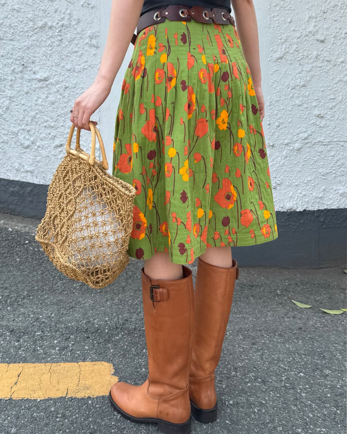 49AV. 준코 시마다 / 포피 플라워 코튼 스커트 상품이미지7