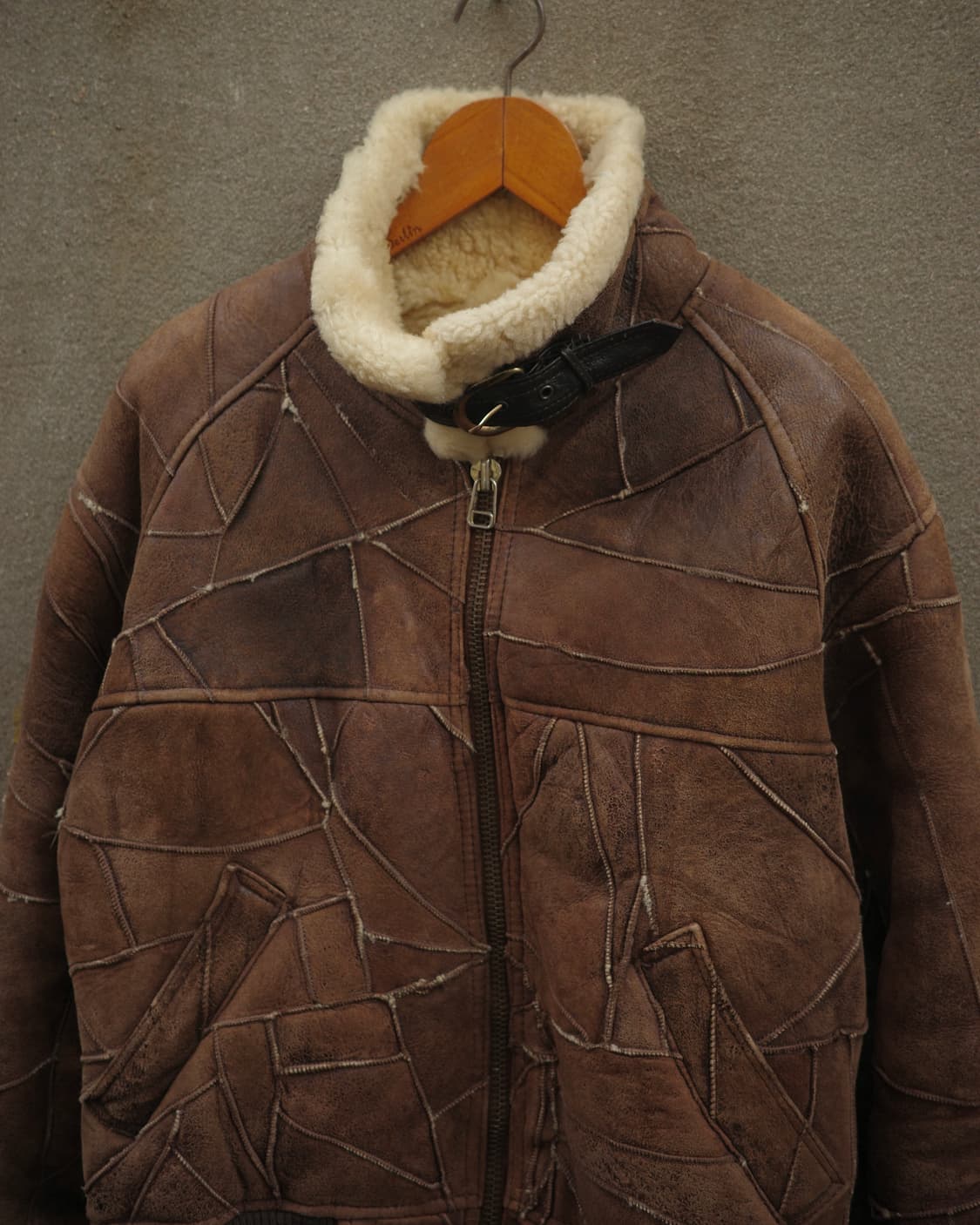 빈티지 패치워크 b-6 시어링 무통 자켓 상품이미지2