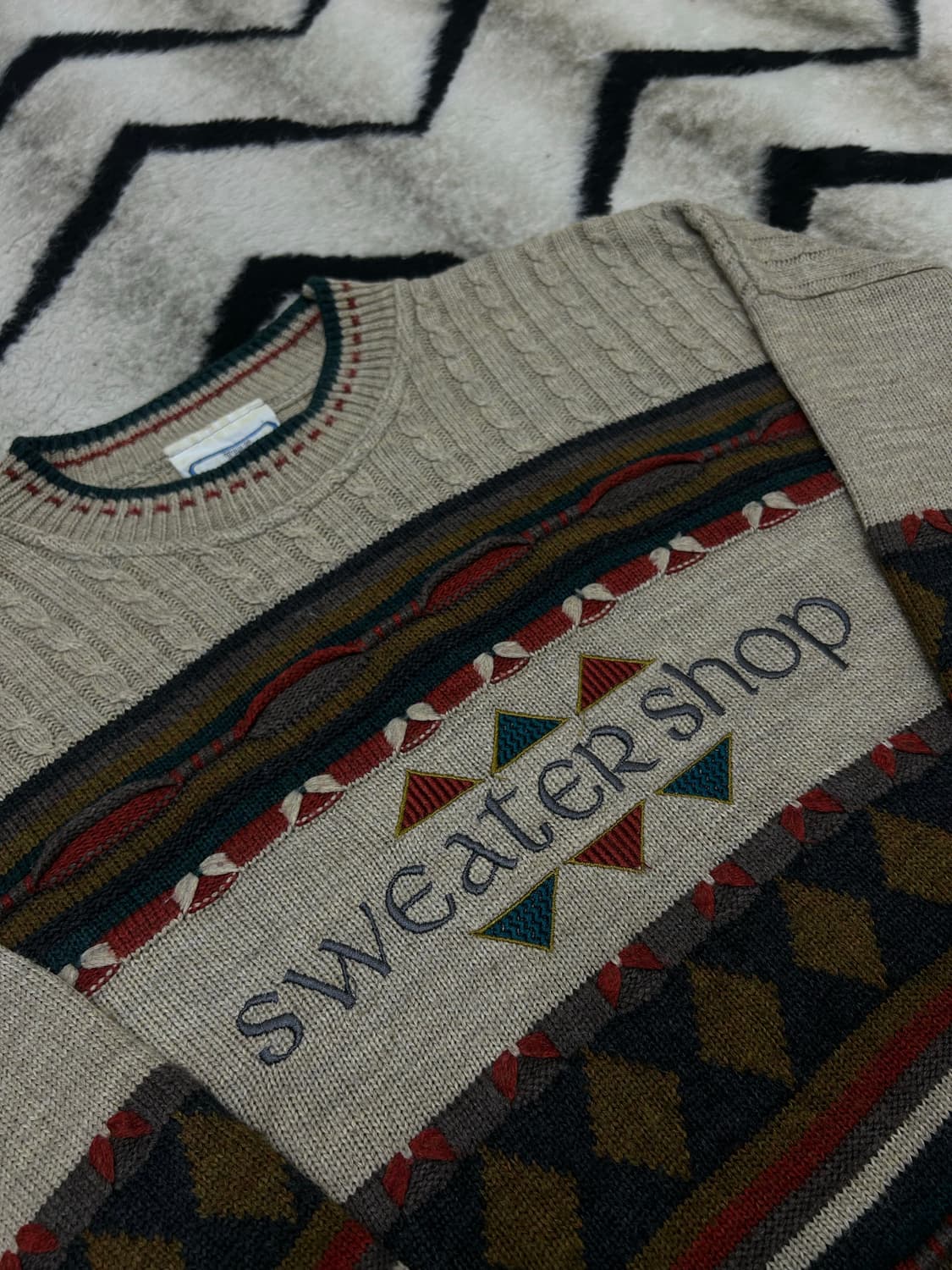 [실측XL]Sweater shop 케이블 니트 상품이미지1