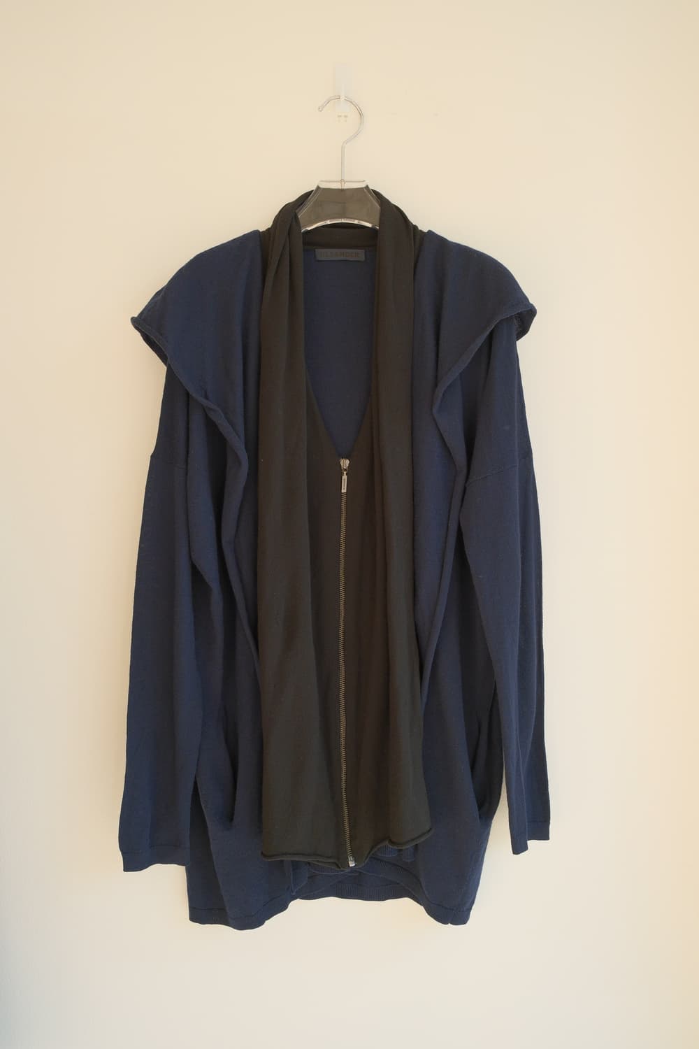 Drape wool hood zip-up 상품이미지5