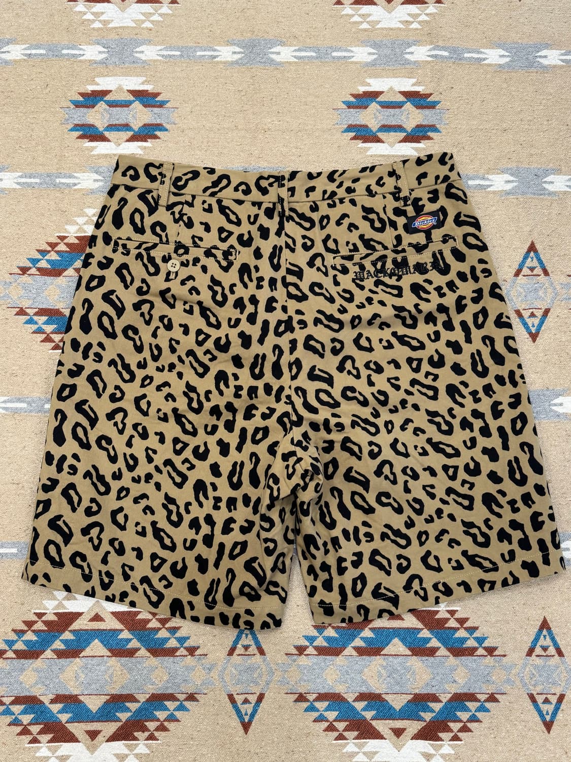 [M] 와코마리아 x 디키즈 플리티드 쇼츠 트라우저 레오파드 상품이미지4