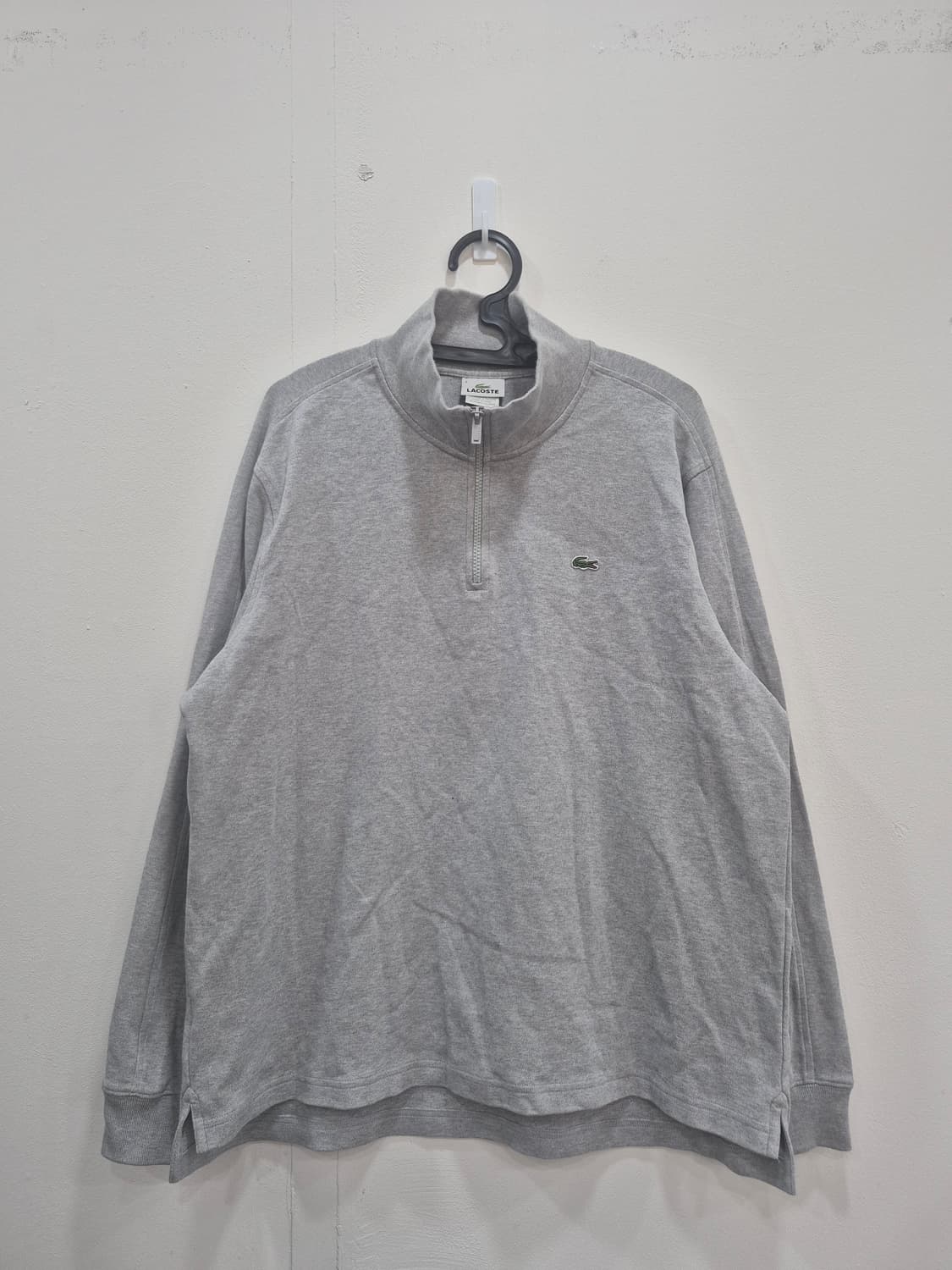 라코스테 그레이 하프 집업 스웨트셔츠 남성 105~110사이즈 상품이미지1