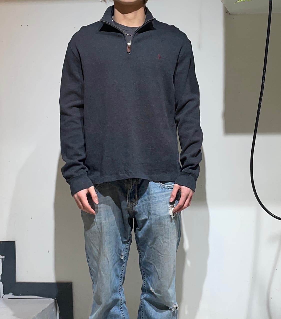 Polo Ralph Lauren grey half-zip knit  상품이미지2