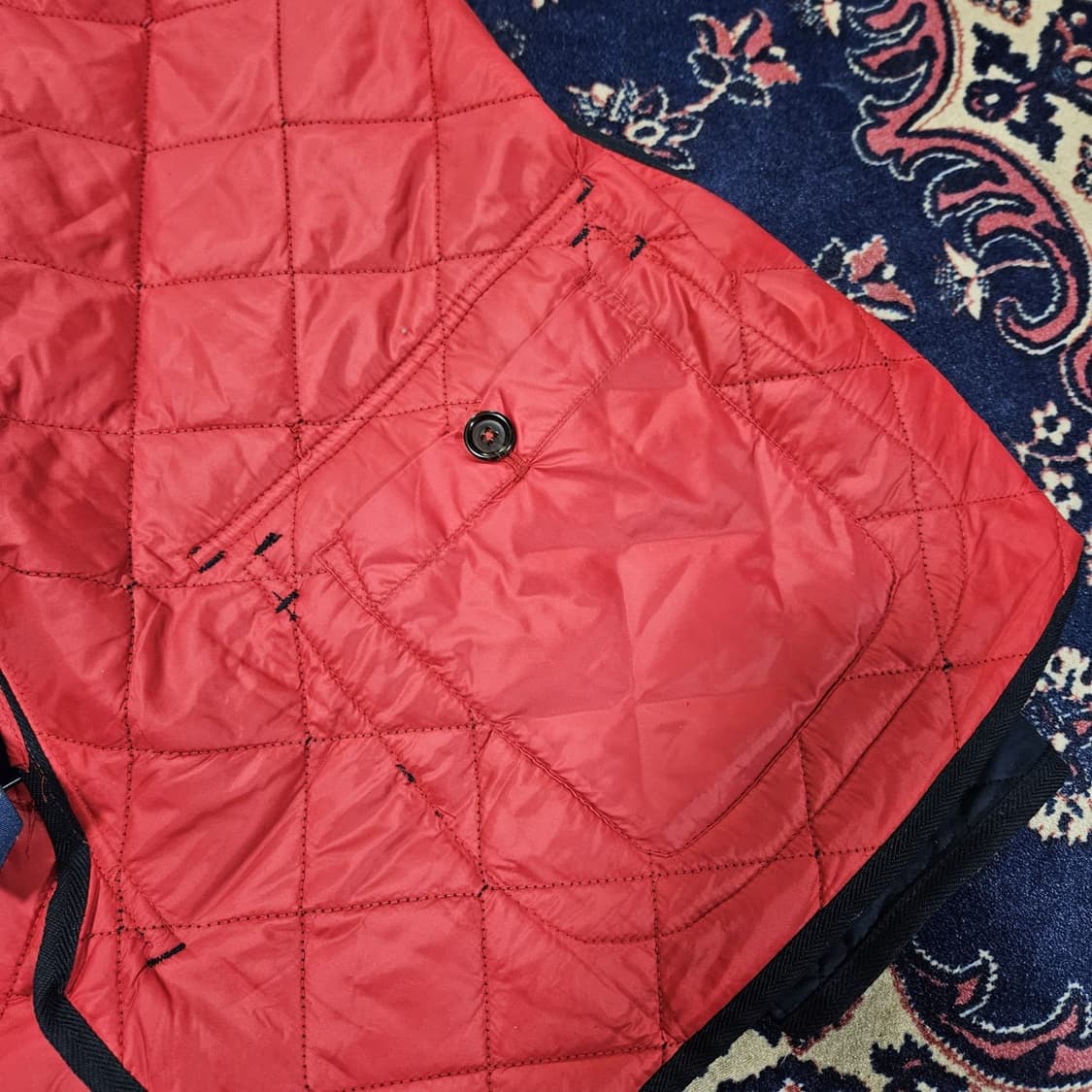 (매장)폴로랄프로렌 카라넥 가죽 스트렙 퀄팅 자켓 상품이미지3