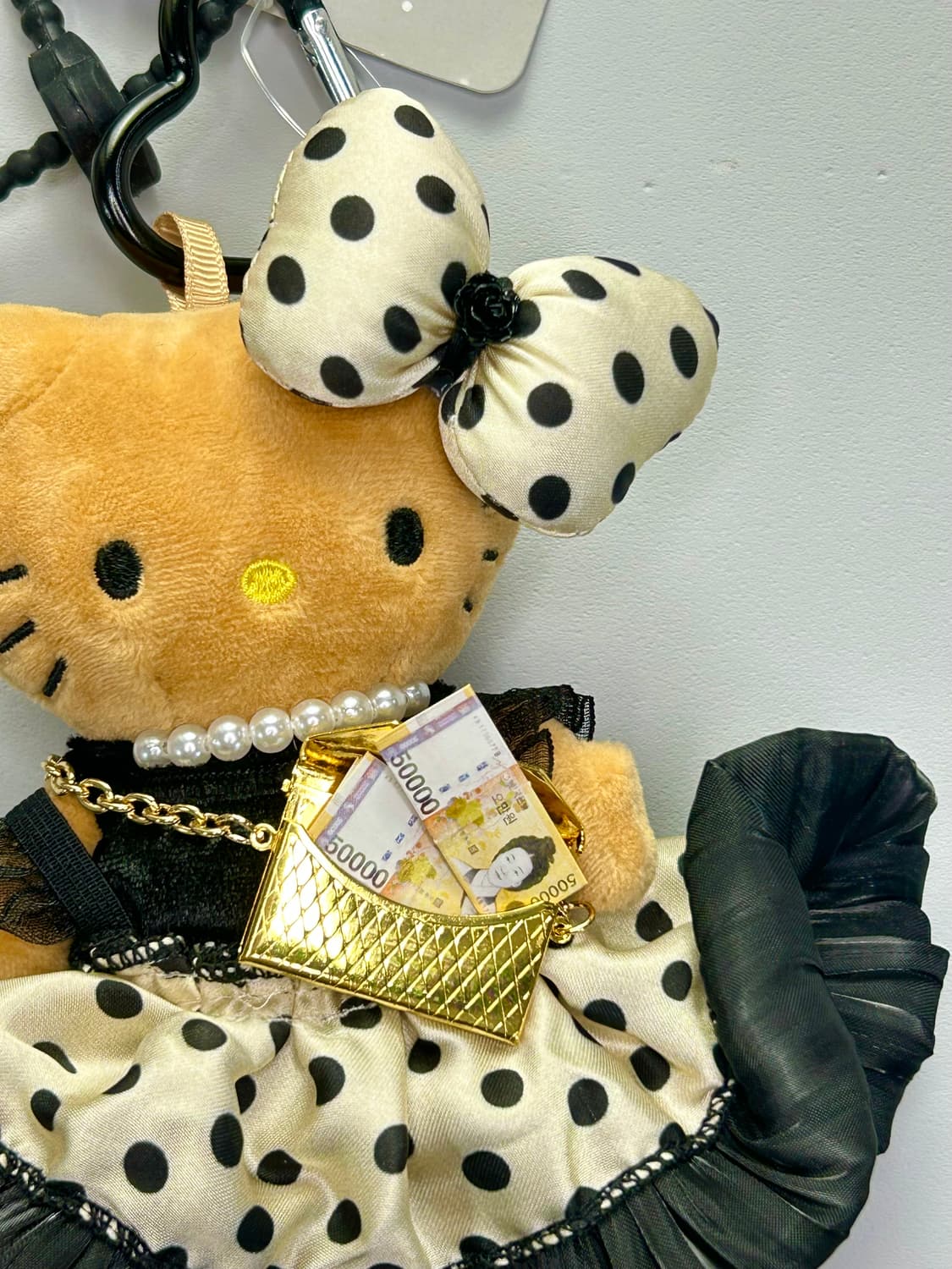 (6)롱다리키티 커스텀키링. -도트 원피스 상품이미지2