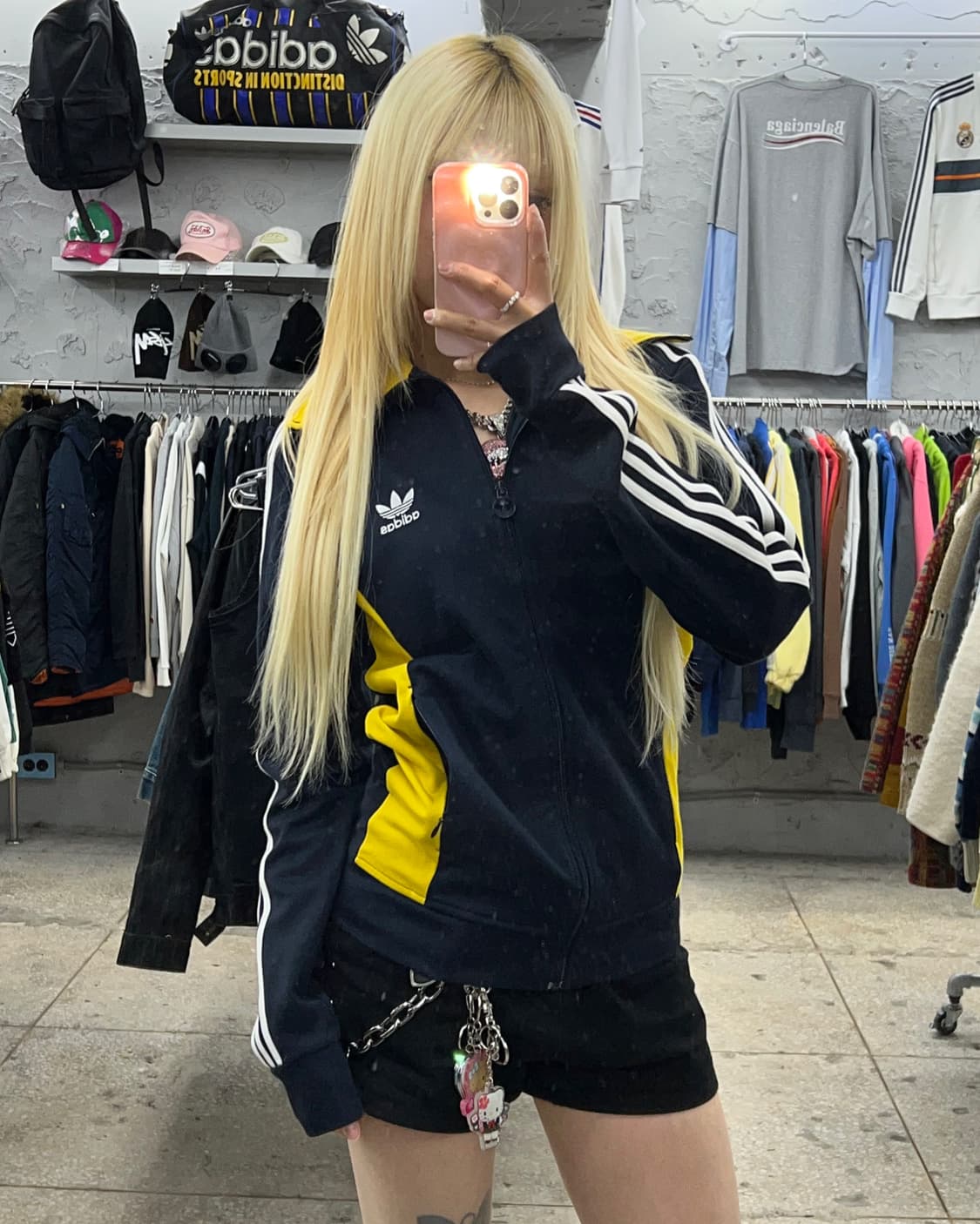 착샷O 아디다스 네이비 옐로우 져지 95 상품이미지5