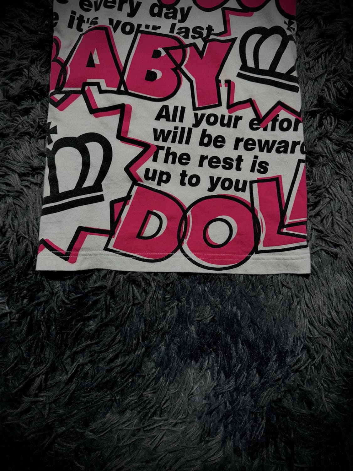 BABY DOLL 핫핑크 팝레터링 빈팔 티셔츠 상품이미지4