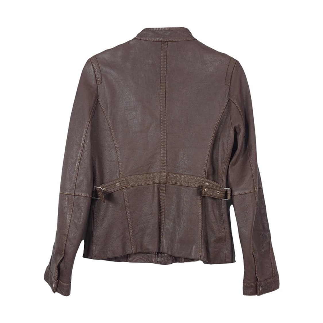 빈티지 브라운 양가죽 멀티 지퍼 레더 자켓 77 상품이미지2