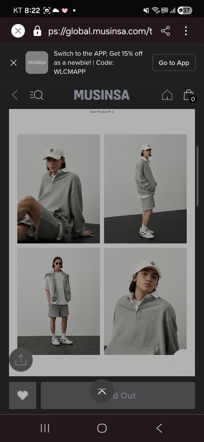 LAFUDGE STORE 맨투맨 그레이 상품이미지2