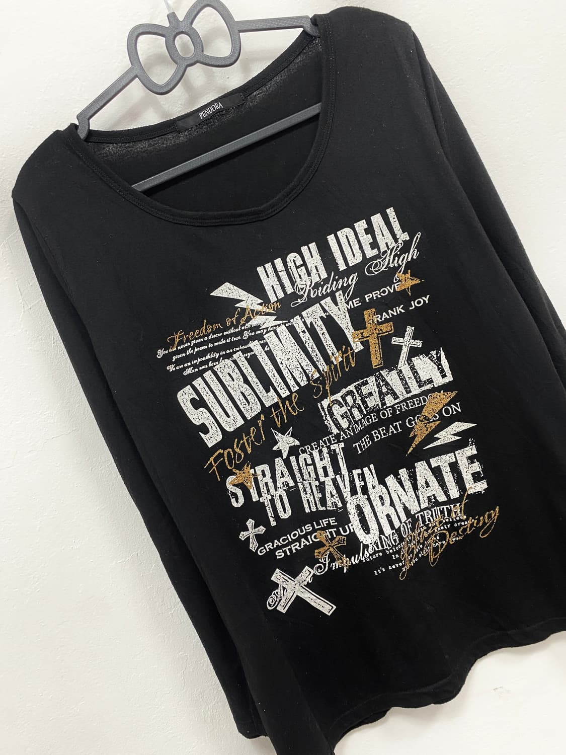 [PENDORA] 펜도라 펑크 레터링 글리터 롱슬리브 상품이미지7