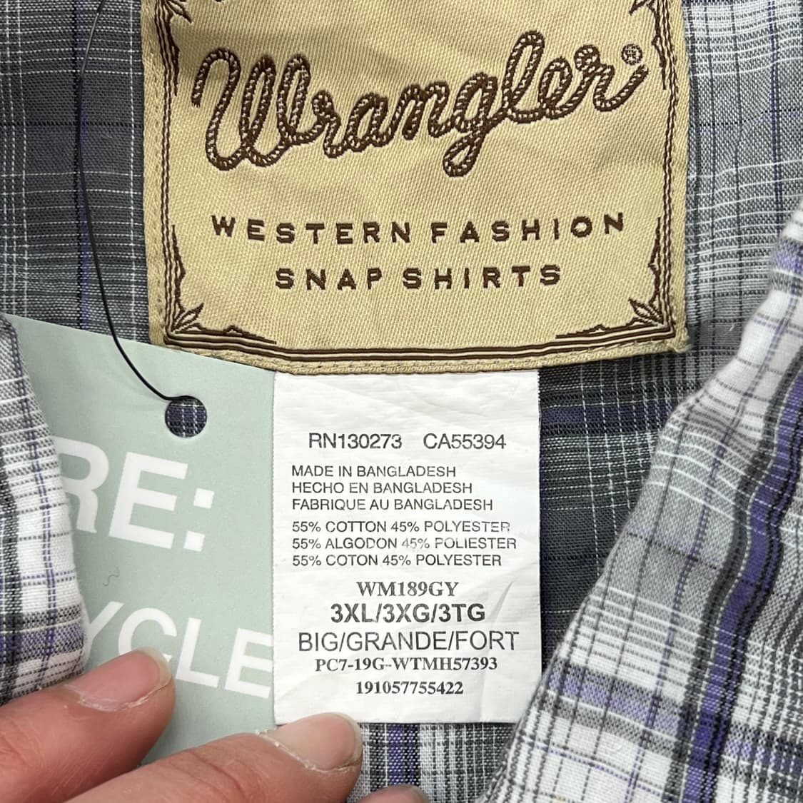 랭글러 웨스턴 체크셔츠 r2272 f 상품이미지5