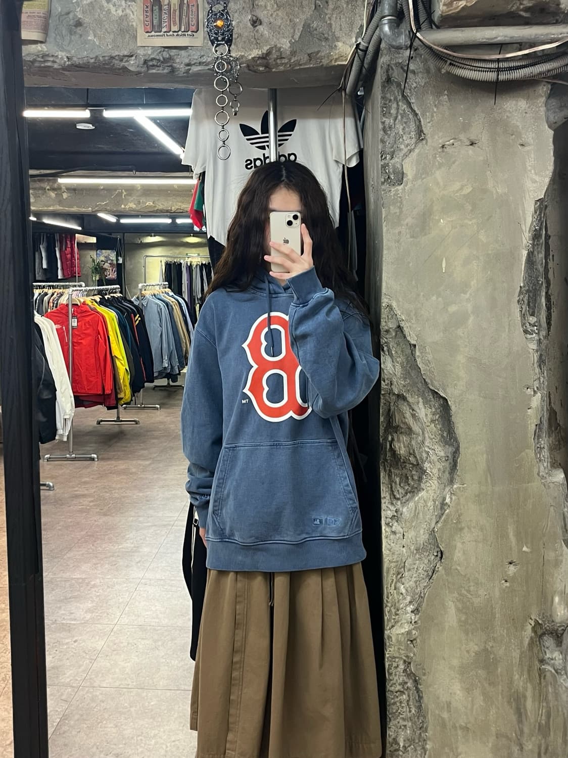 뉴에라 피그먼트 로고 후드티 블루 100 #csz2315 상품이미지2