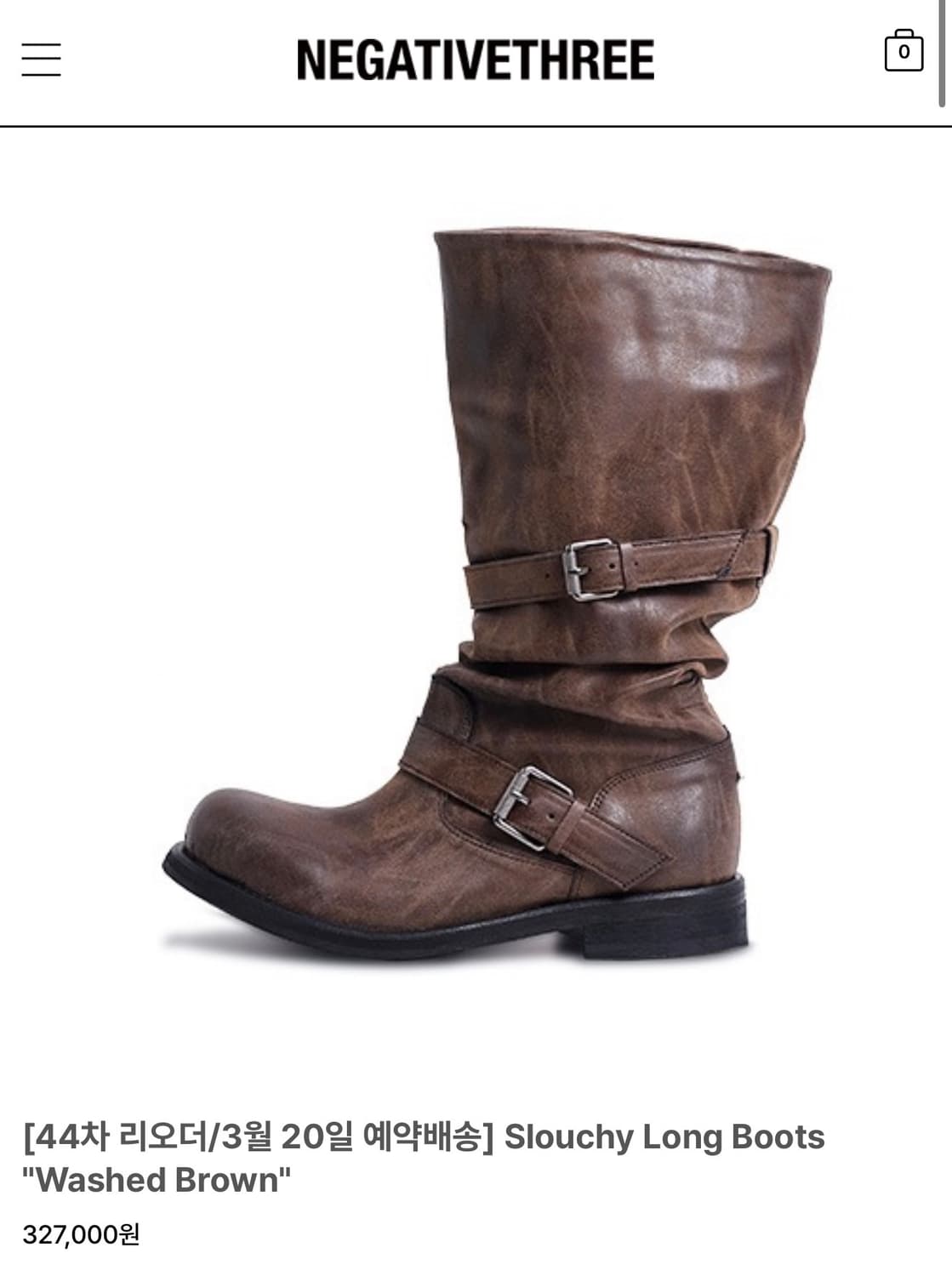 (새상품) 네거티브쓰리 부츠 Slouchy Long Boots  상품이미지6