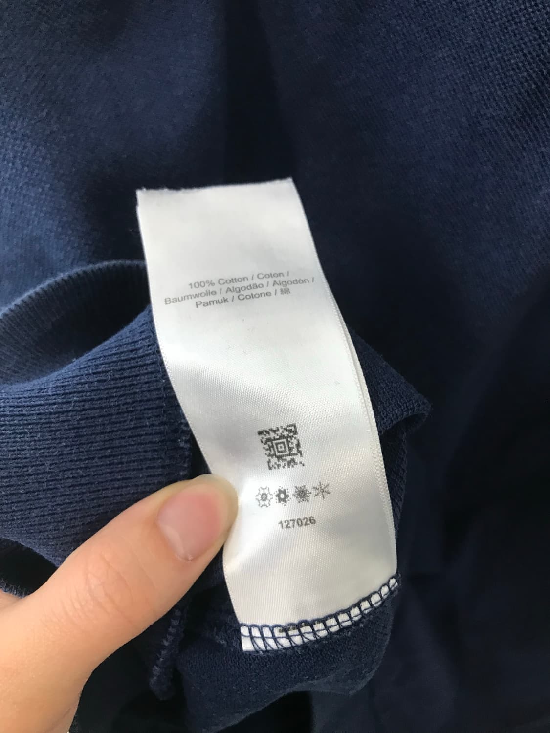 프레드페리 월계수 네이비 반팔 코튼 니트 상품이미지4