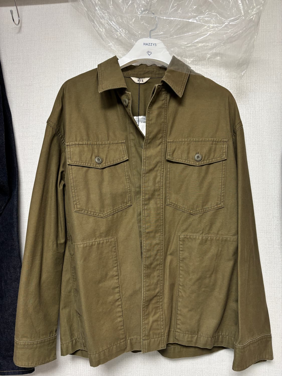 [새제품] his헤지스 퍼티그 셔켓 올리브 상품이미지1