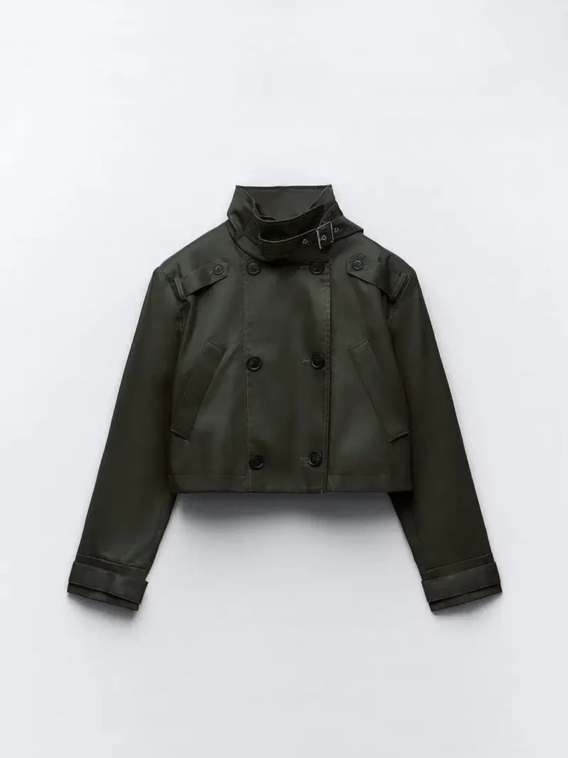 ZARA 자라 왁스드 크롭 트렌치자켓 상품이미지7