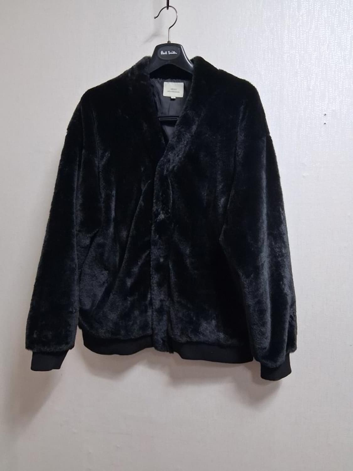 일본빈티지수입 CORISCO 친환경  브이넥 검정 모조밍크쟈켓 남성100 상품이미지1