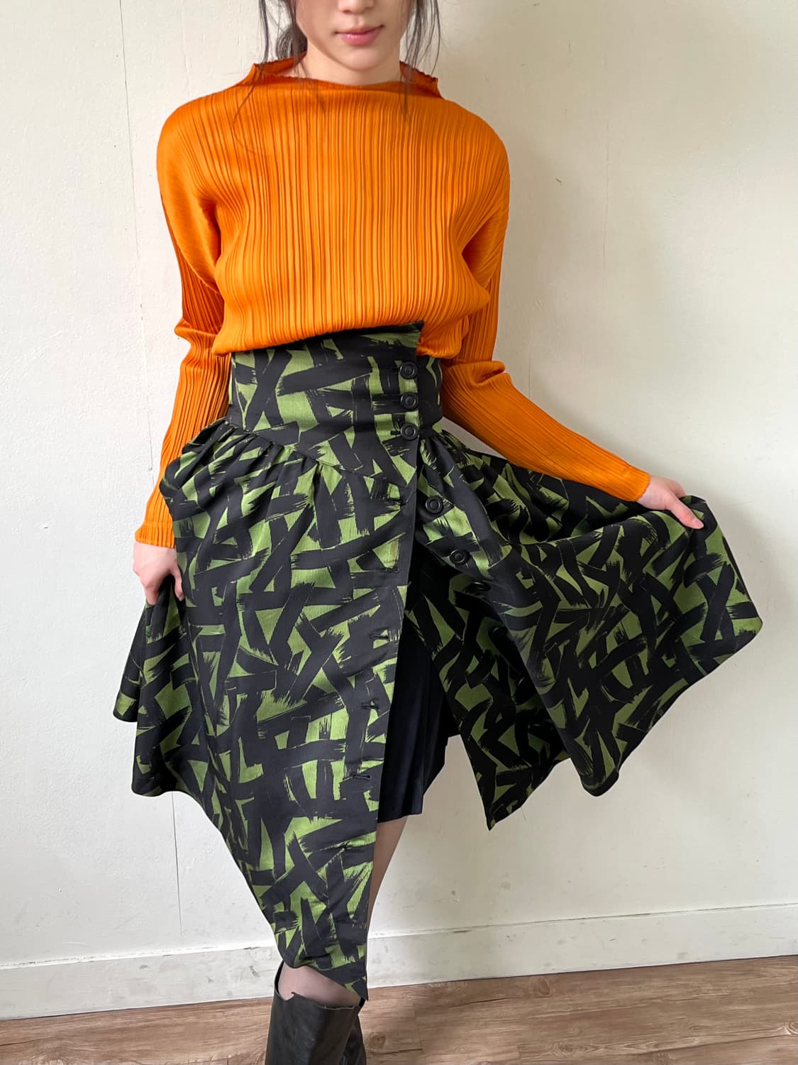 90‘s DESSOIR 아카이브 랩 스커트 상품이미지4