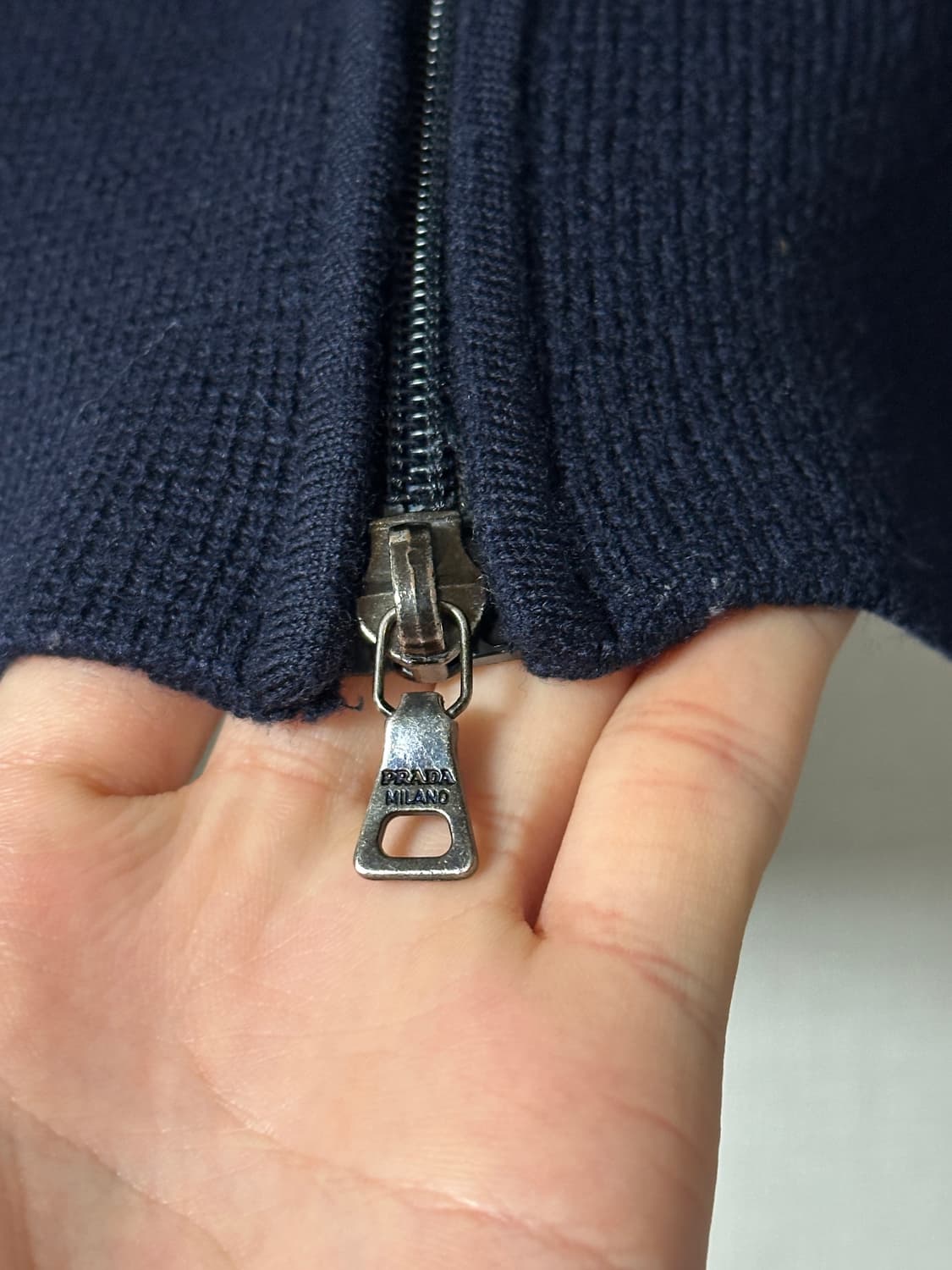 90‘s prada knit zip up jacket 상품이미지3