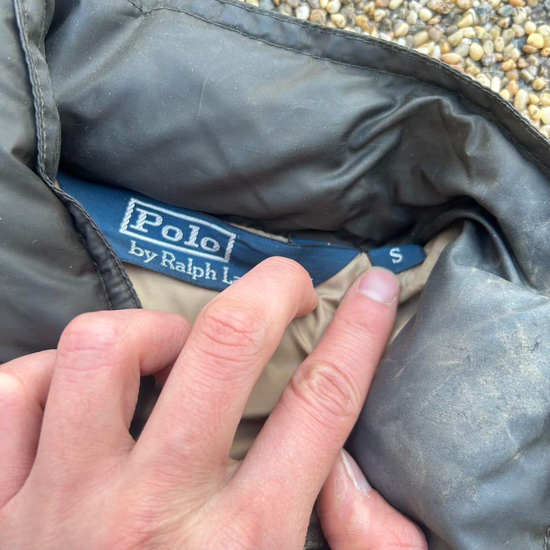 폴로 랄프로렌 덕다운 가죽패치 로고 조끼 패딩 상품이미지5