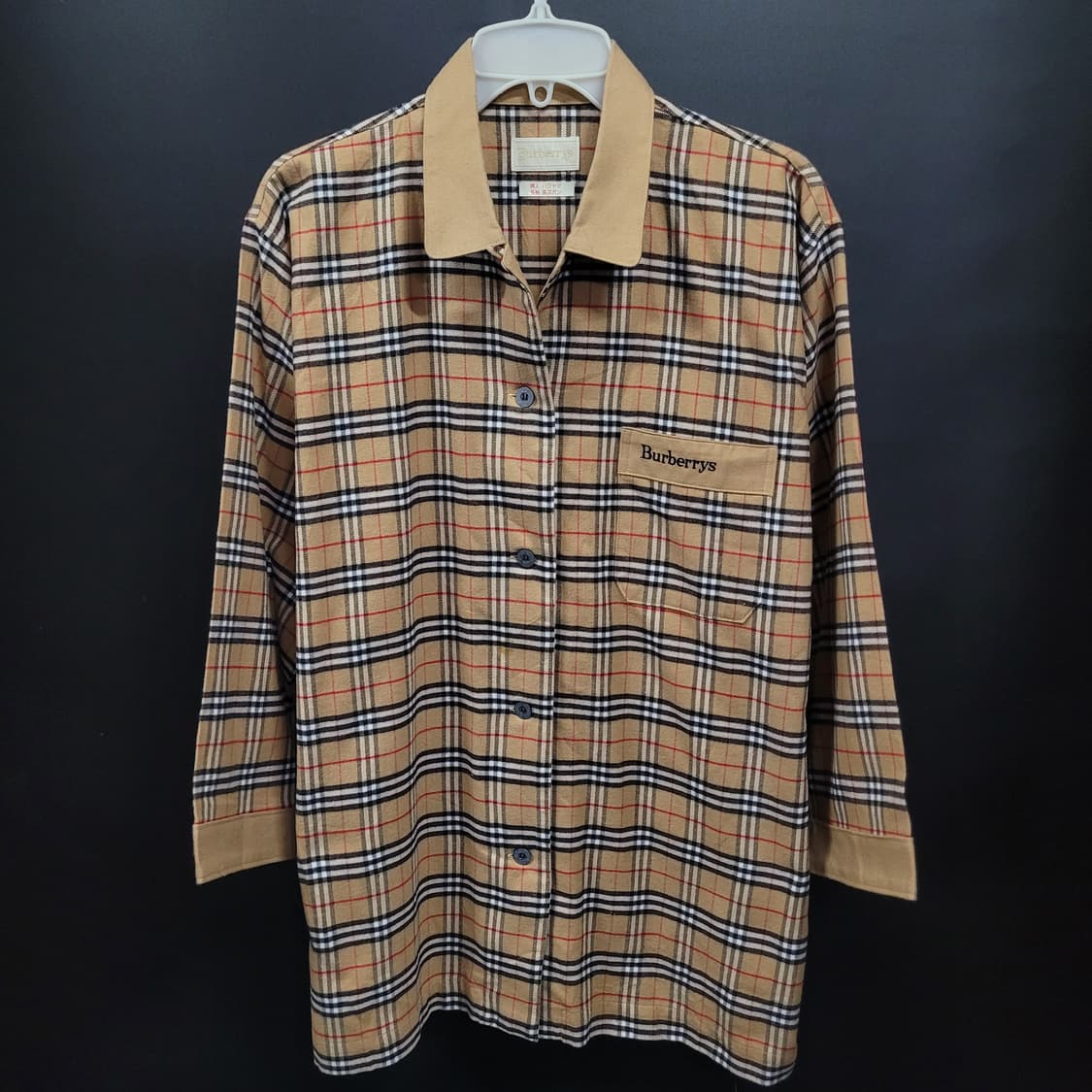Burberry 버버리 노바체크 포켓 자수로고 빈티지 오버핏 셔츠 상품이미지8