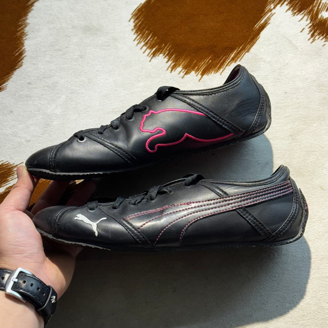 푸마 스피드캣 레더 블랙 핑크 (245) 플랫슈즈 상품이미지7