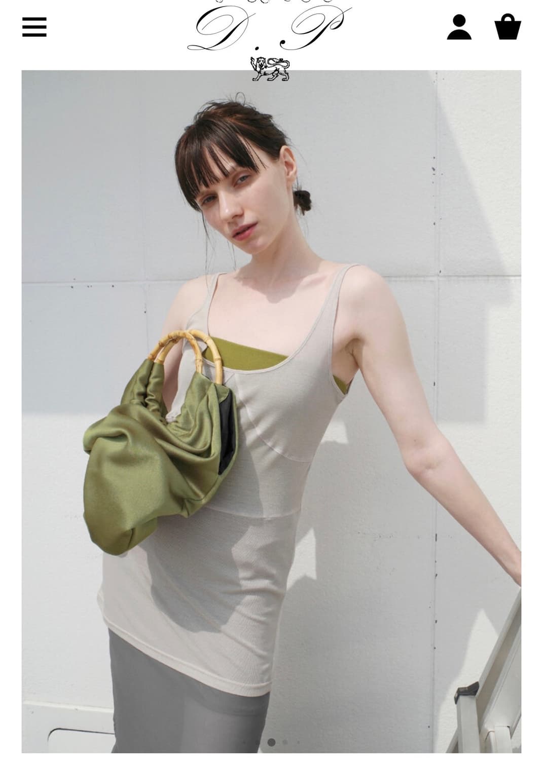 (새상품) 디파블로 베이지 슬리브리스 나시 원피스 탑 상품이미지4