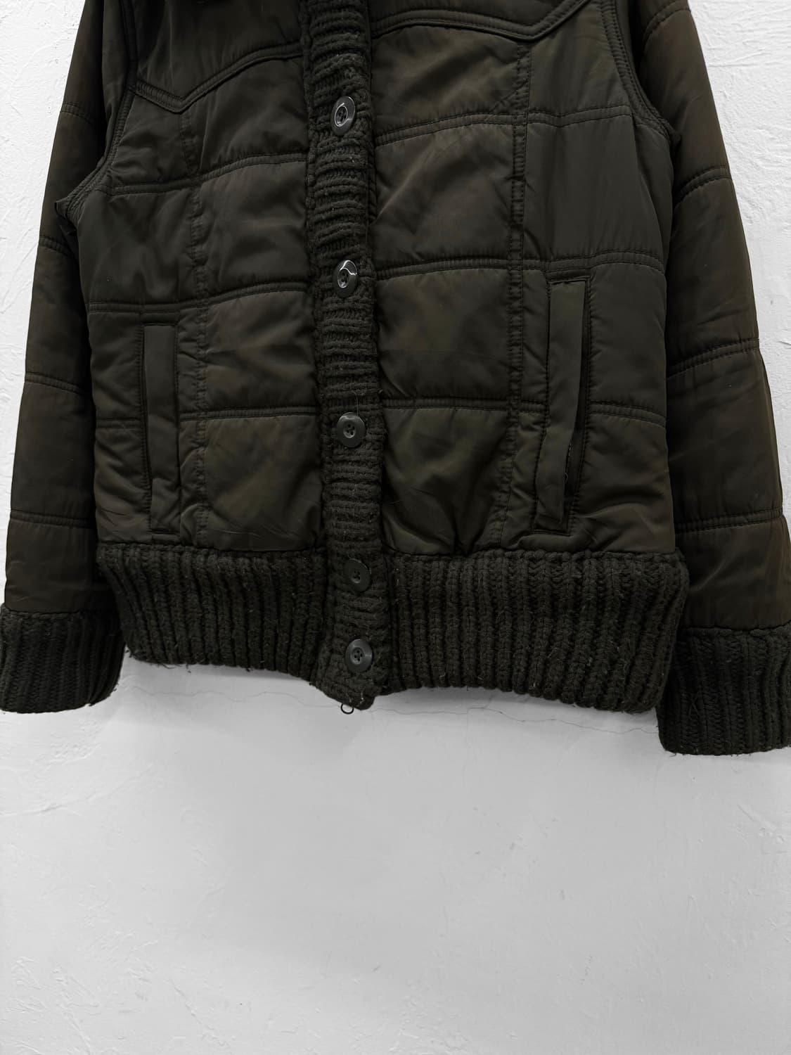 rapua 니트 믹스 후드 점퍼 상품이미지3