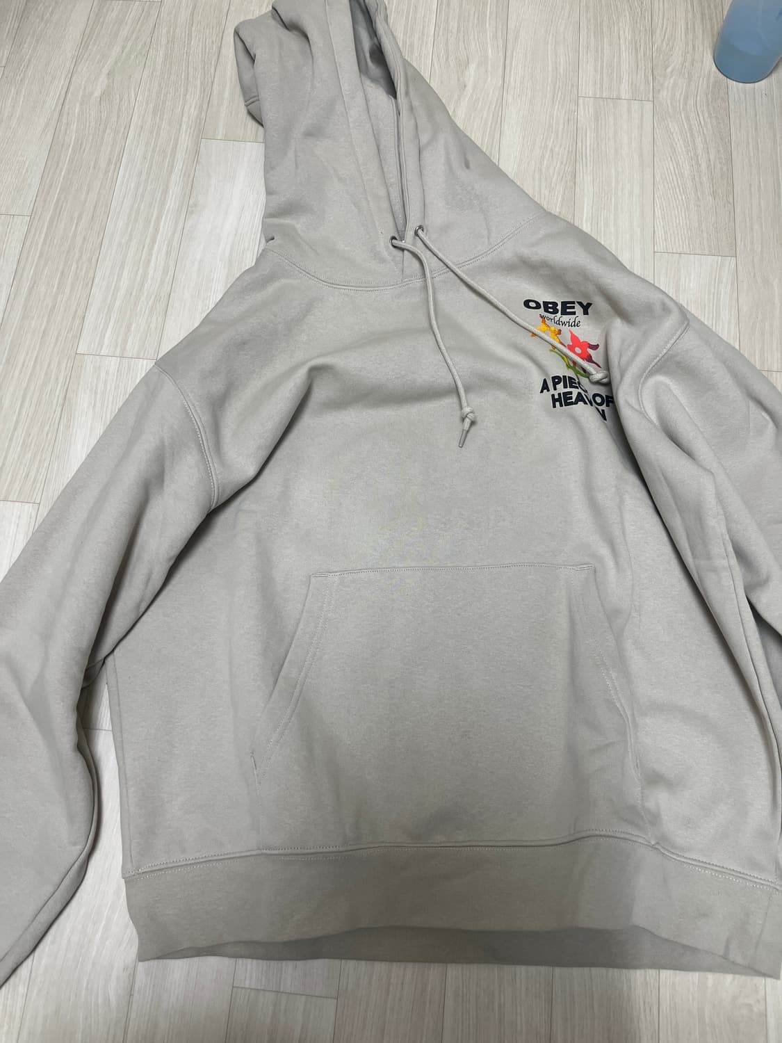 오베이 A PIECE OF HEAVEN SILVER GREY 후드티 상품이미지1