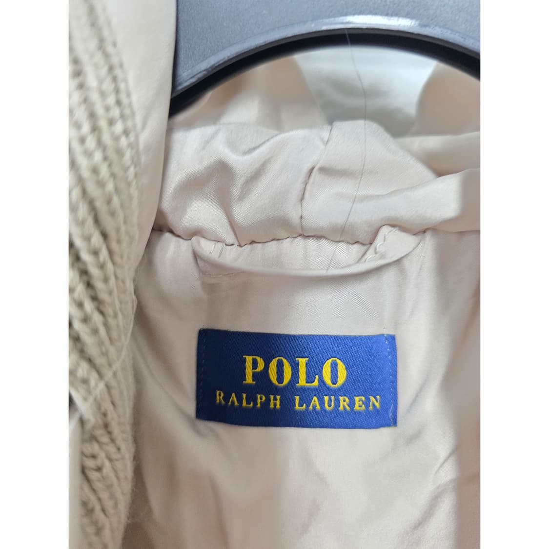 택포// 폴로 랄프로렌 케이블니트 후드 패딩 조끼 L 상품이미지2