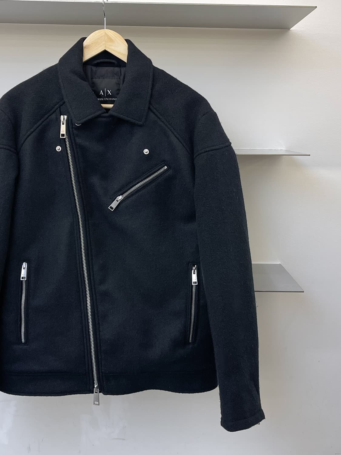 아르마니익스체인지 투웨이 커프 집업 바이커 자켓 상품이미지2