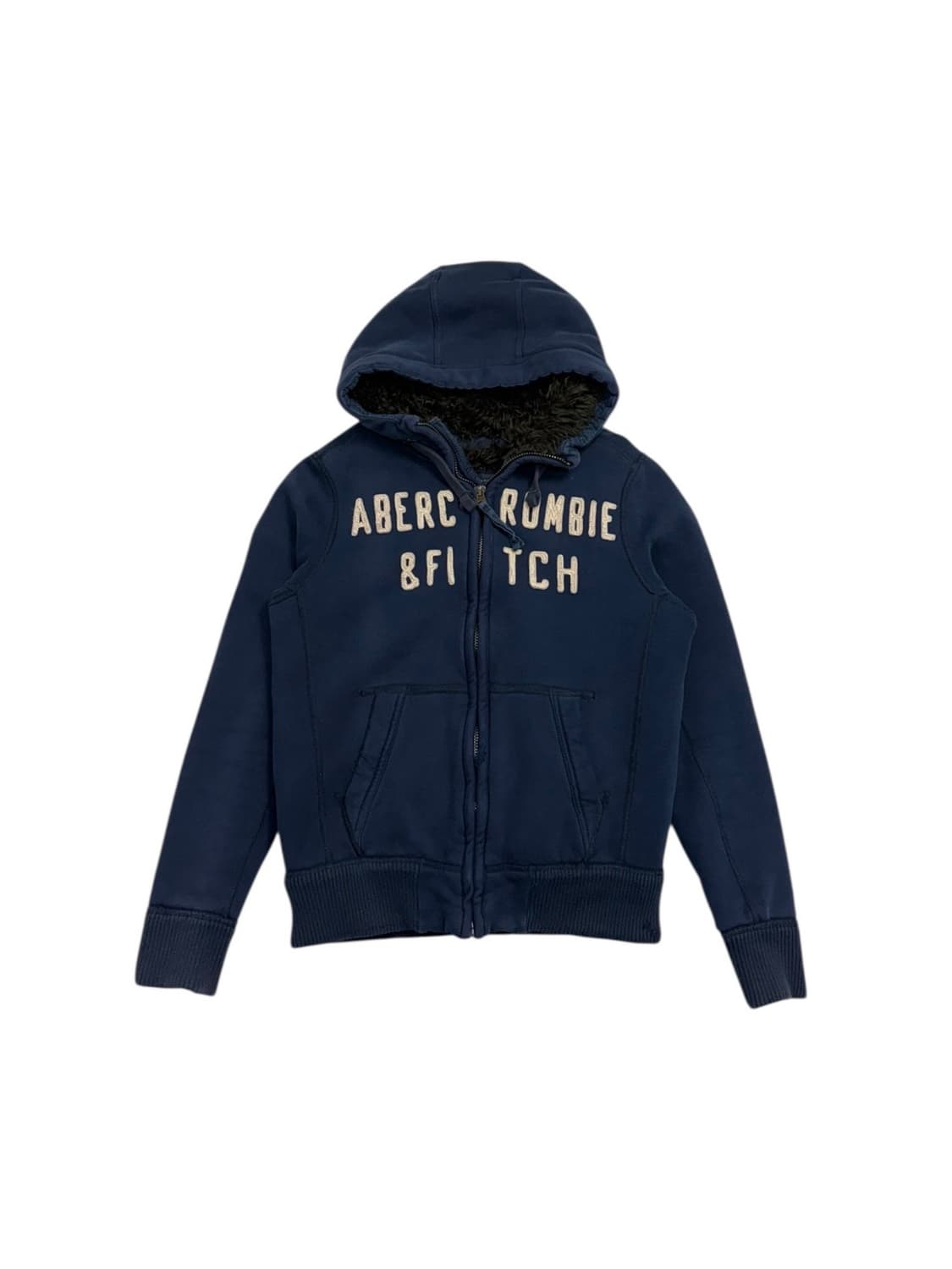 아베크롬비 퍼 후드집업 네이비 상품이미지1