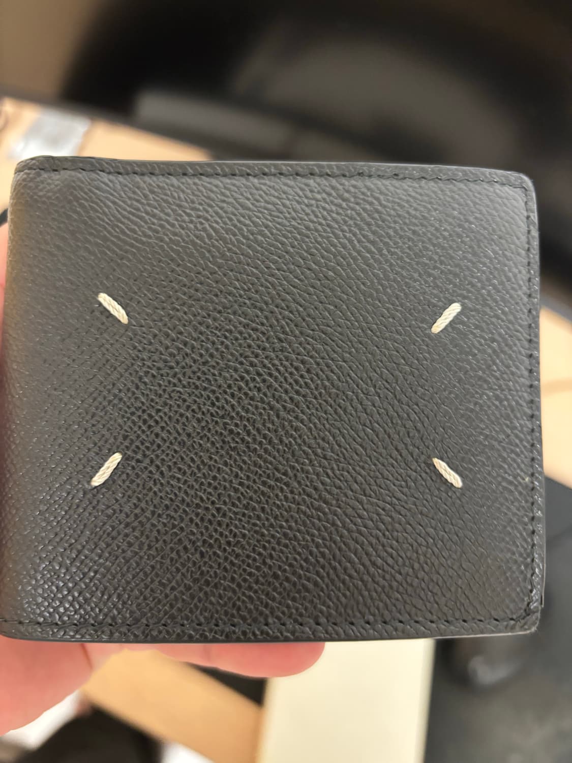 메종 마르지엘라 보빈 레더 반지갑 블랙 상품이미지1