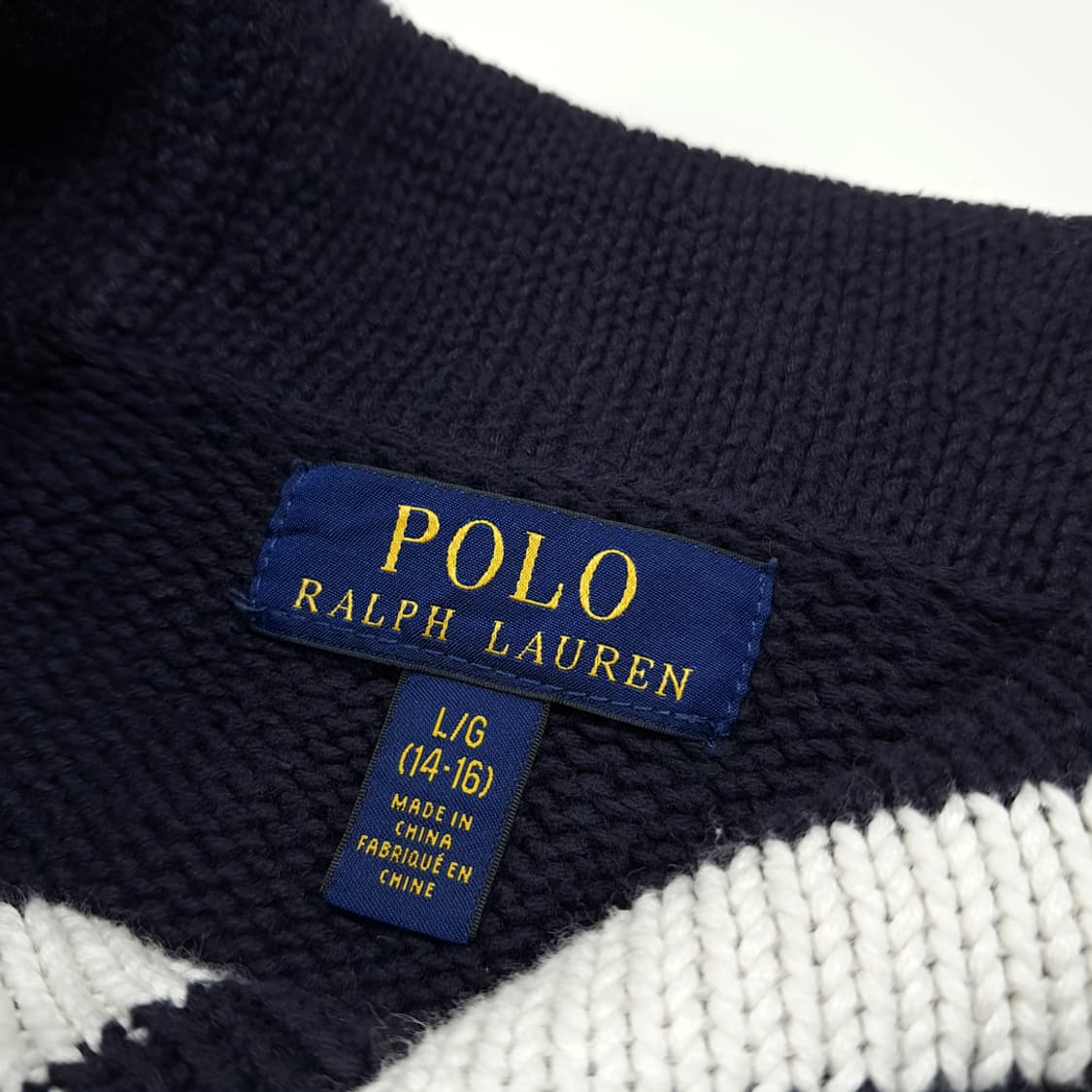 CL150 폴로 코튼 스키패트롤 빅포니 네이비 숄카라 니트 스웨터 상품이미지3