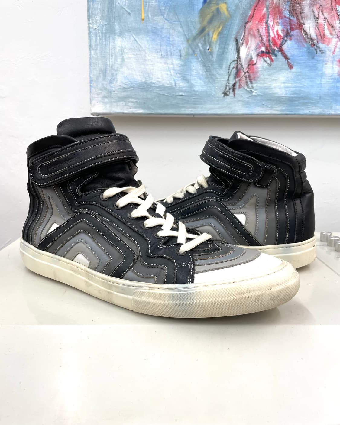 [300] 피에르하디 레더 하이탑 스니커즈 상품이미지1