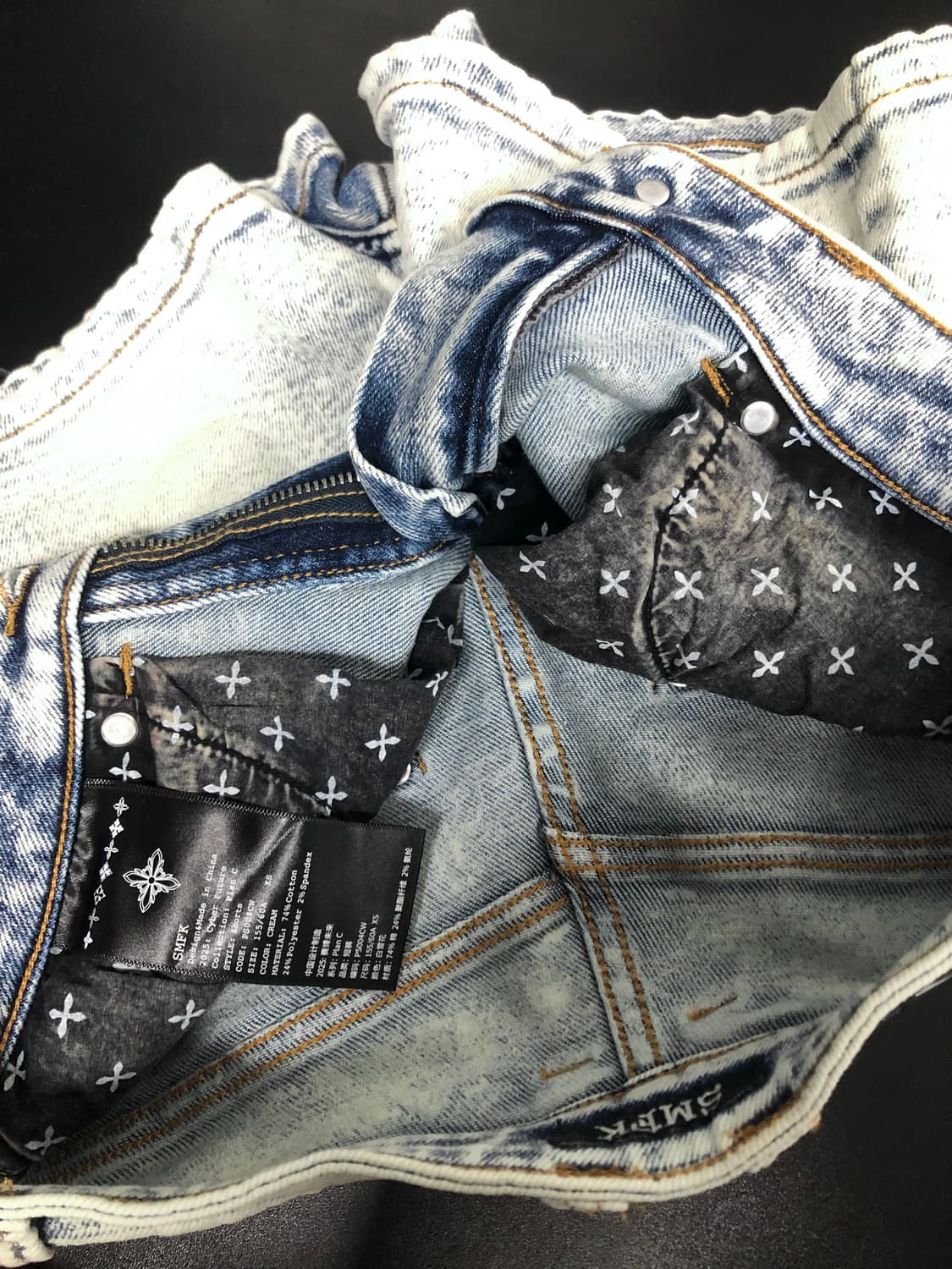 SMFK compass dancer 클래식 데님 쇼츠 스노우플레이크 xs 상품이미지7