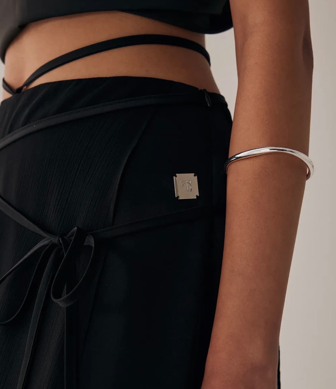 See-Through Strap Wrap Pants  상품이미지2