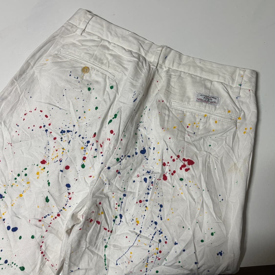 폴로 화이트 페인팅 치노 팬츠 32 상품이미지2