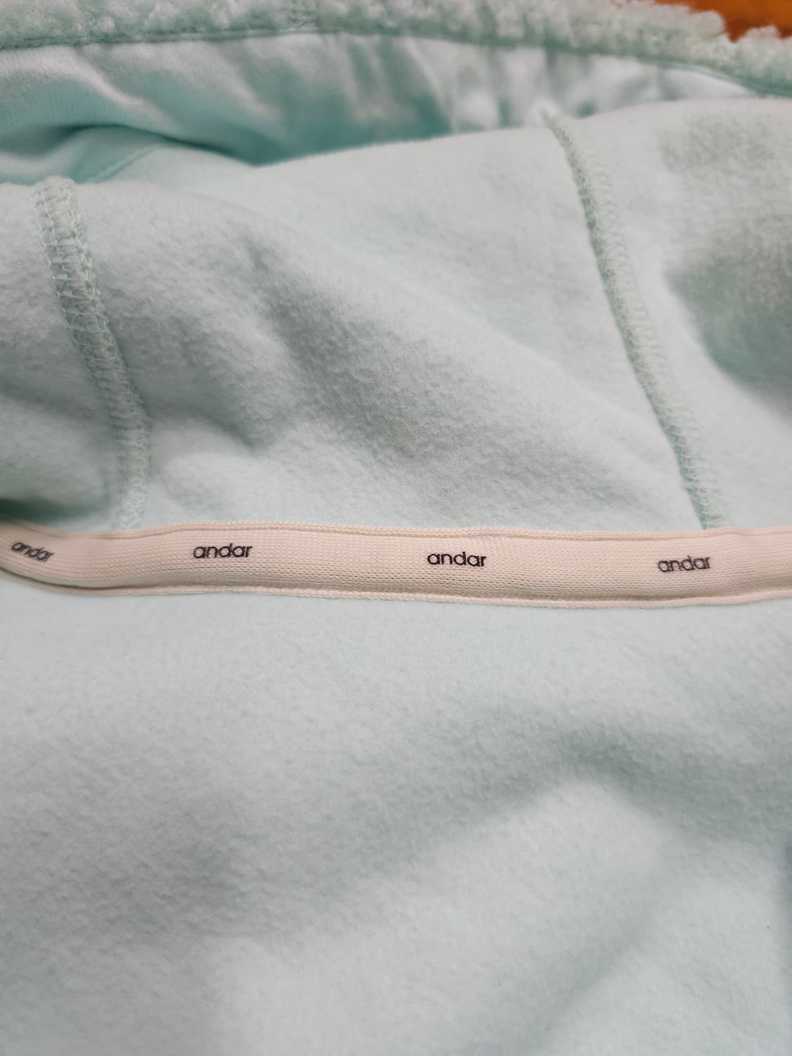 안다르 플리스 후드티 민트 2사이즈 상품이미지9