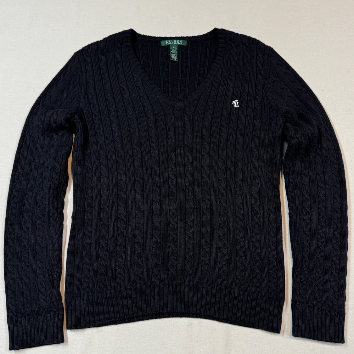 M) 폴로 랄프로렌 케이블 꽈배기 라운드넥 니트 상품이미지2